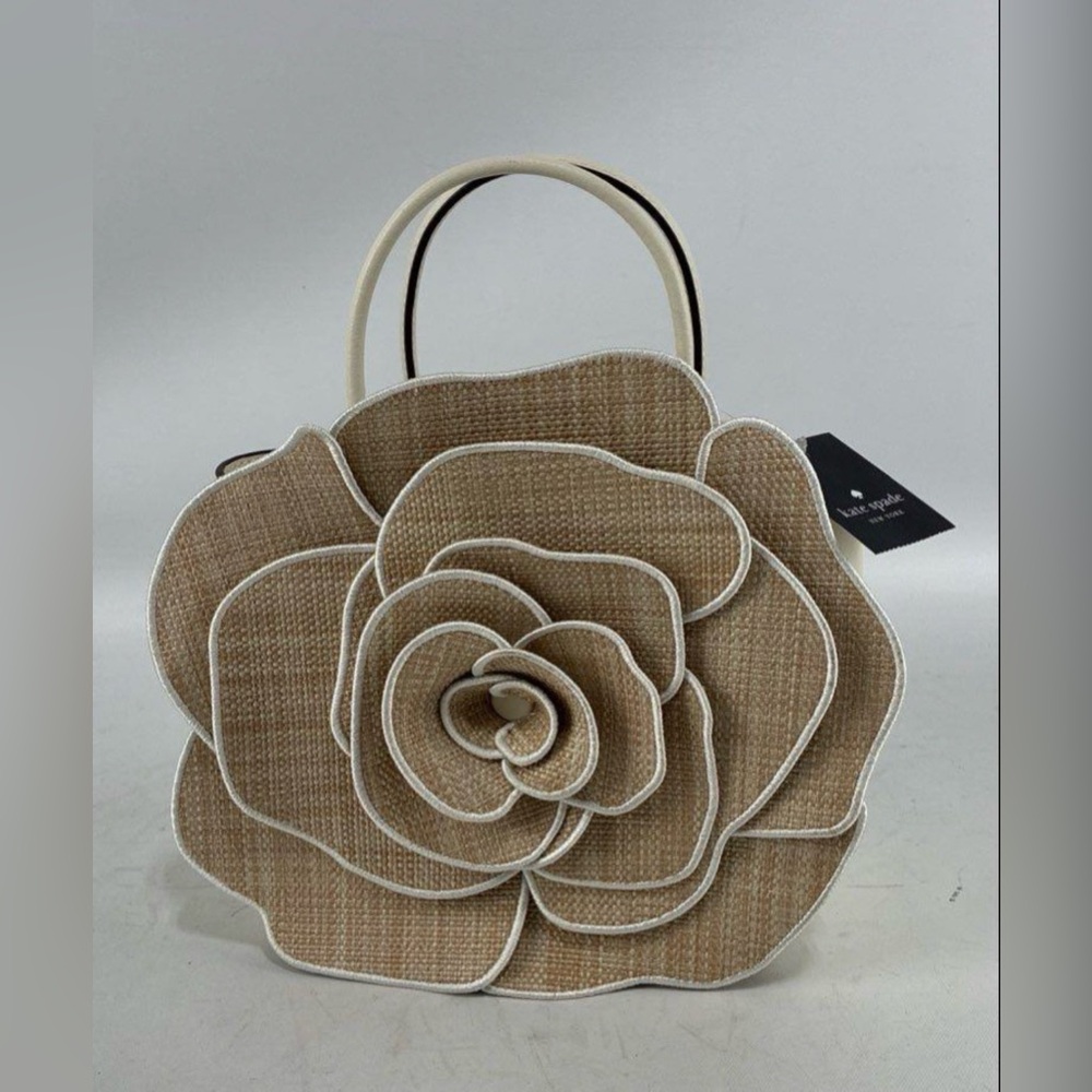 NWT Kate Spade Beige Floral Crossbody Bag